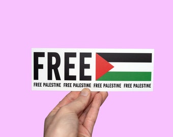 Free Palestine Bumper Sticker, Cease Fire Now Sticker, Palestine Bumper Sticker, immediate ceasefire, Bumper Sticker