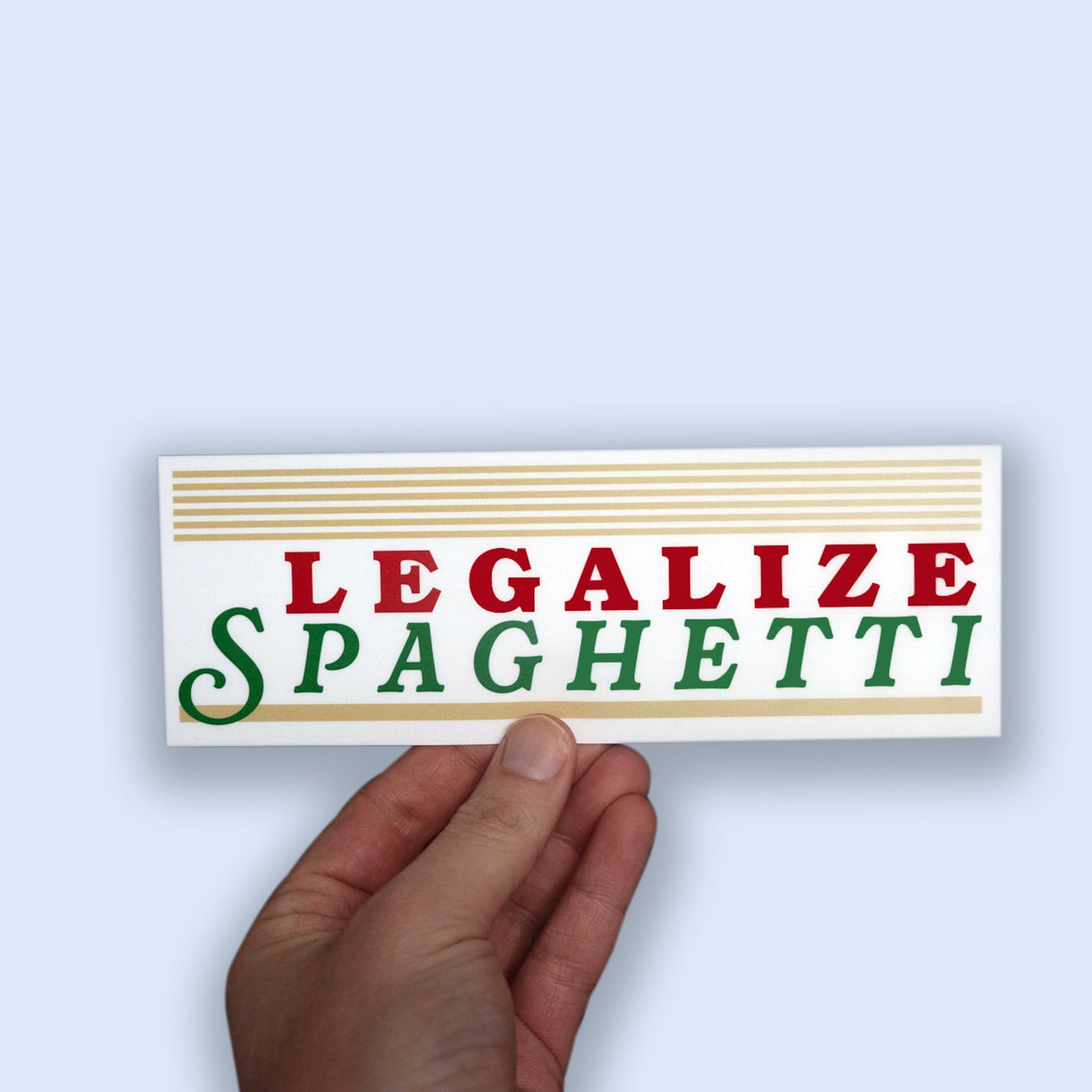 Legalise Spaghetti Sticker! Funny Car Bumper Sticker, Meme Sticker, Car ...
