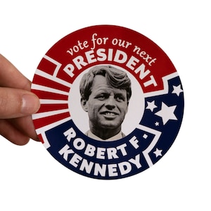 Robert F. Kennedy für Präsident Sticker! Bobby Kennedy Aufkleber, Präsident Aufkleber, amerikanischer Wahl-Autoaufkleber, Wahl-Erinnerungsstücke