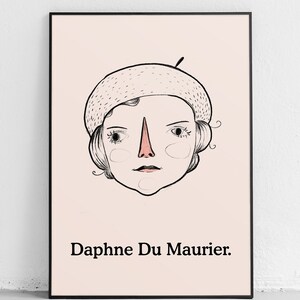 Daphne Du Maurier Portrait Art Print, Rebecca, My Cousin Rachel, and Jamaica Inn,house, image 2