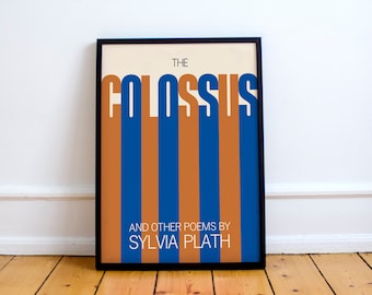 Sylvia Plath Poster, The Colossus and Other Poems by Sylvia Plath, 1968 version print, Hardcastle Crags, Hebden Bridge,ouija board Bell Jar