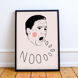 Michael Scott Print! American Office Illustration,Steve Carell Quote Ricky Gervais, &quot;Nooooooo&quot;, jim and pam, poster, clown