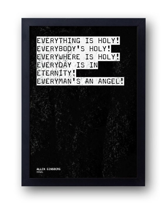 アレン・ギンズバーグの「ハウル」の名言ポスター「誰もが天使だ