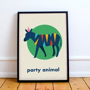 Zebra Party Animal Print! Graphic Art,Design, Illustration, cute African equids animal print.