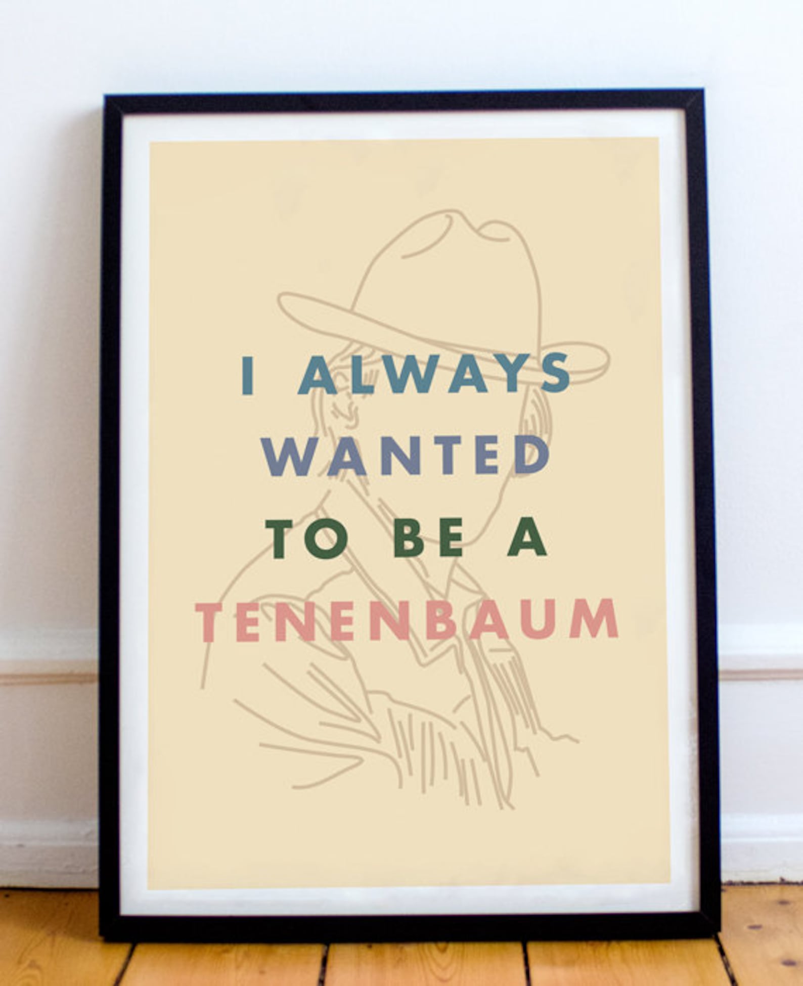 I Always Wanted to Be A Tenenbaum Poster Wes Anderson Eli Etsy UK