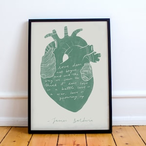 James Baldwin Print , Love Quote, Giovanni&#39;s Room, Notes of a Native Son, Civil Rights Movement, james baldwin quote, james baldwin poster