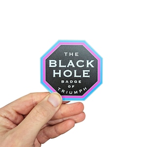 Asteroid City geïnspireerde sticker - The Black Hole Badge of Triumph sticker, Wes Anderson geïnspireerd, matte vinyl waterdichte sticker,