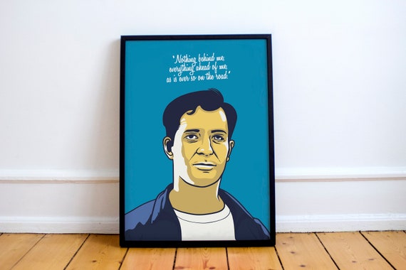 Jack Kerouac Portrait Print Poster on the Road Quote the - Etsy