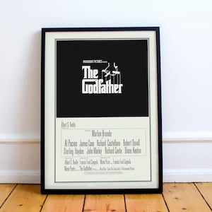 The Godfather Movie Poster Print - Vintage Style Wall Decor for Film Enthusiasts, Marlon Brando, Al Pacino, Cinematic Classic: