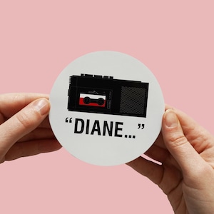 Twin Peaks Diane Sticker, Micro-Mac tv prop, david lynch, agent dale cooper, laura palmer