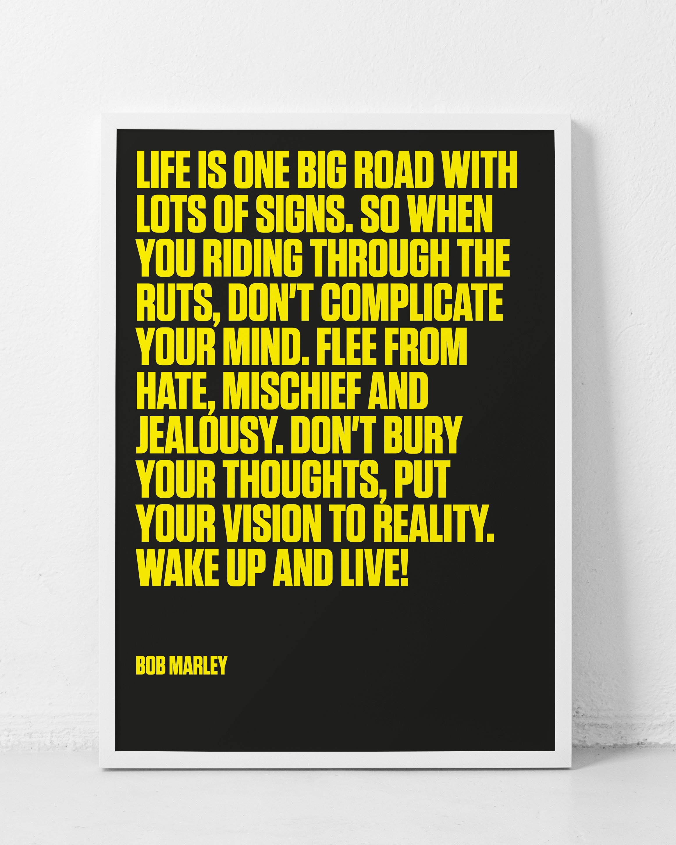 Bob Marley Quote Print “wake up and Live!\, image size:2324x2905