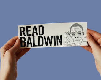 James Baldwin Bumper Sticker! Giovanni's Room, Notes of a Native Son, Read Baldwin, James Baldwin sticker
