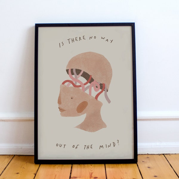 Sylvia Plath Quote Print! "Is there no way out of the mind?" The Bell Jar The Colossus Ariel, poetry,Apprehensions poster, double exposure,