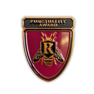 Punctuality Award Enamel Pin! Rushmore inspired pin, Max Fischer, Bill Murray, Wes Anderson, school award