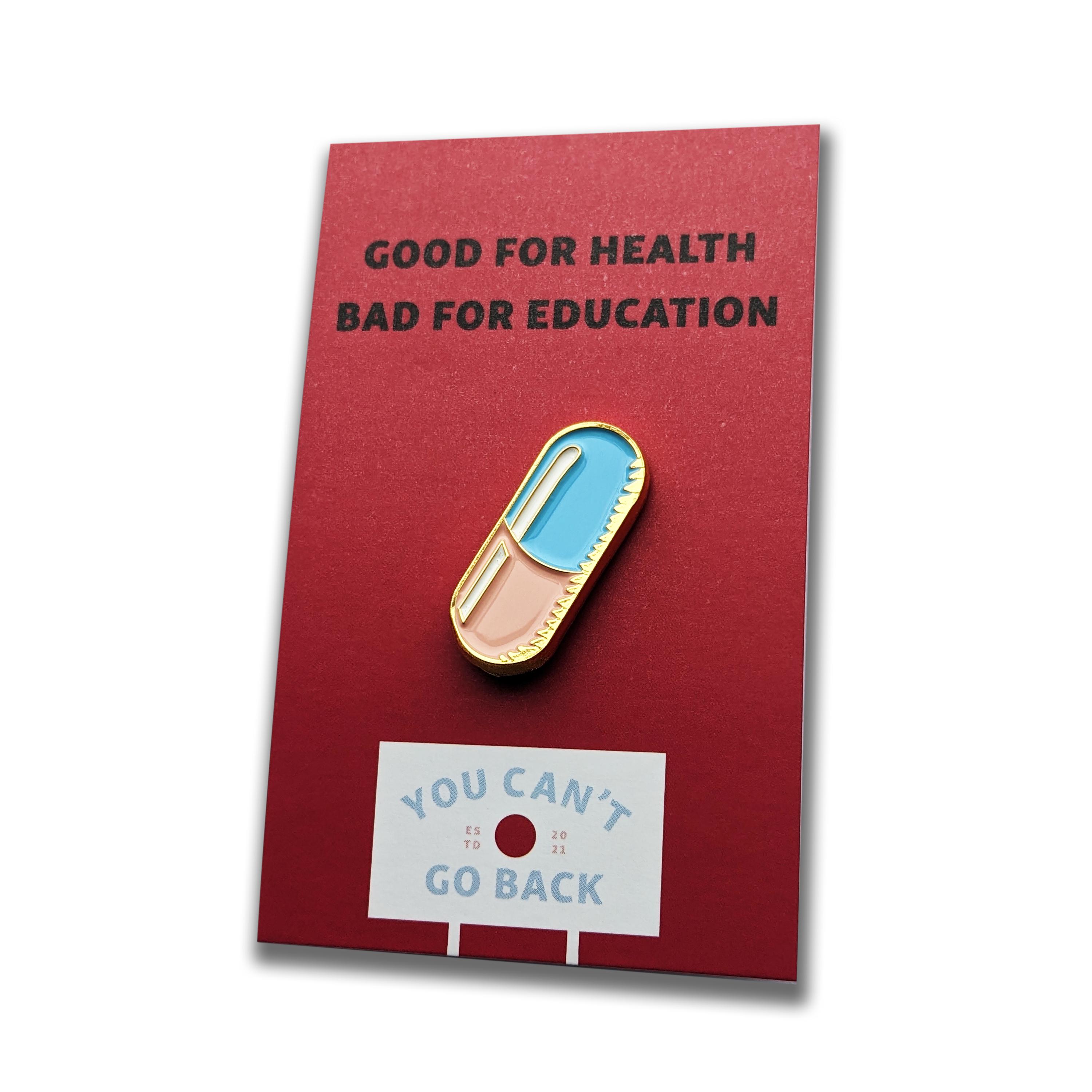 Akira Enamel Pin - Kaneda Pill Jacket Enamel Pin Inspired by the Good For Health Bad, manga,
