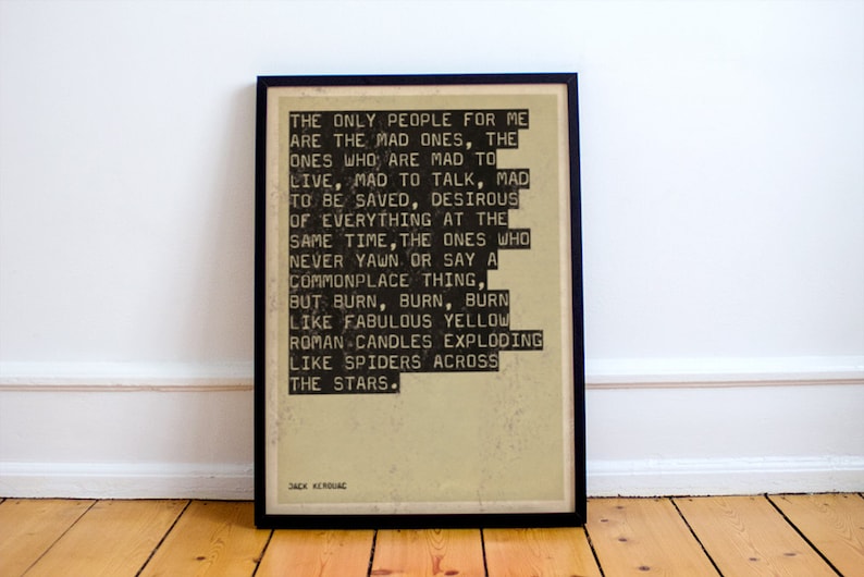 Jack Kerouac On The Road Poster, beat generation, jazz, big sur, Allen Ginsberg, image 1