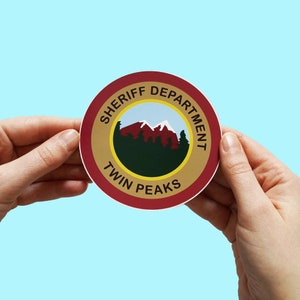 Twin Peaks Sheriff Department Sticker, tv prop, david lynch, agent dale cooper