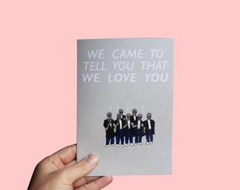 ¡Tarjeta de Serge Gainsbourg! ¡Vinimos a decirte que te amamos! moi non plus, cine francés, pop, tarjeta de felicitación meme divertido