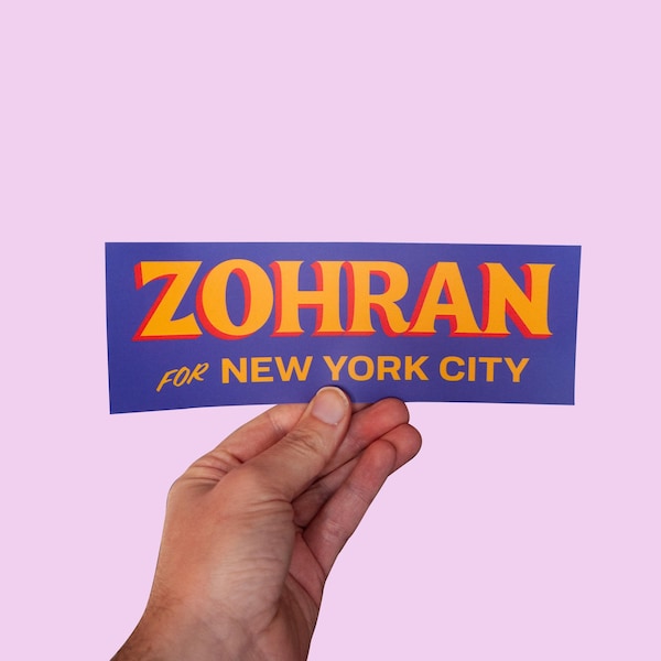 Zohran for New York City Sticker! Mamdani NYC Democratic Socialists of America, Mayor, Political Bumper Sticker