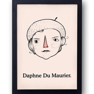 Daphne Du Maurier Portrait Art Print, Rebecca, My Cousin Rachel, and Jamaica Inn,house, image 3