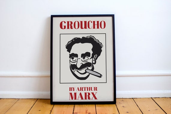 Groucho Marx Poster. Redrawing of Arthur Marx Book 'groucho'. Duck