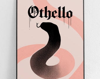 Othello Print! William Shakespeare Inspired Poster, the Tragedy of