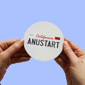 Tobias Funke inspired Sticker - &quot;ANUSTART&quot; Arrested Development sticker