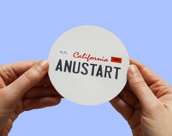 Pegatina inspirada en Tobias Funke - Pegatina de desarrollo arrestado "ANUSTART"