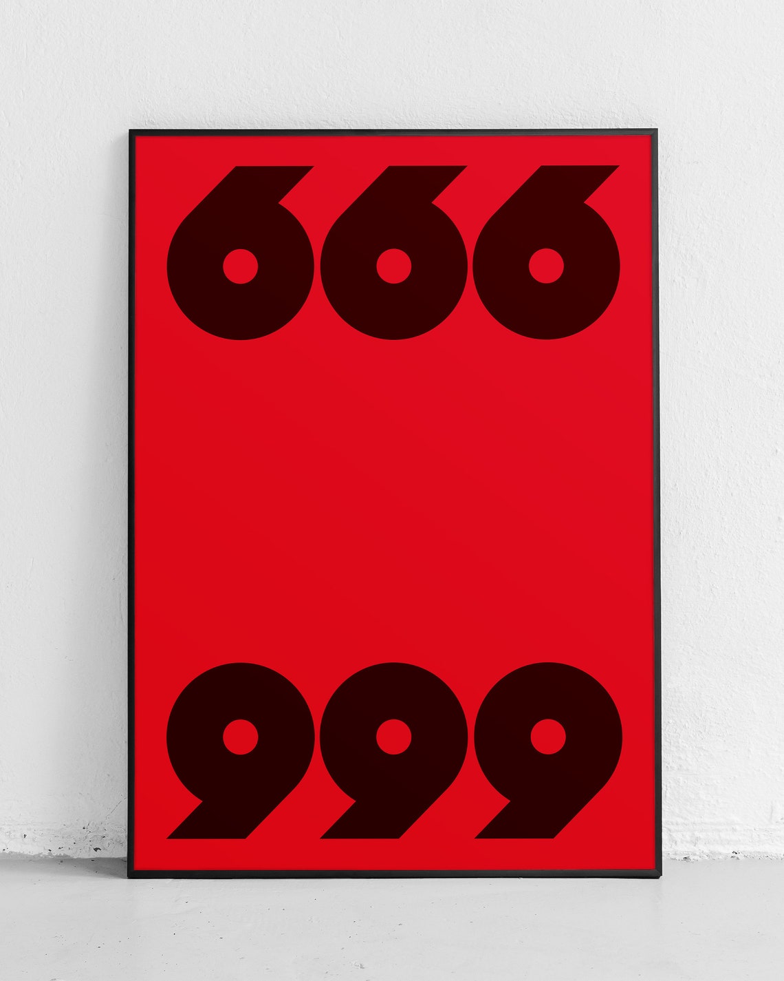 666 Graphics 666 999 Print! Graphic Number Poster, Satanic Graphic Art, Design ...