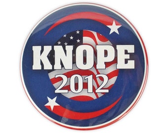 Leslie Knope Button "Knope 2012" Large Election Badge! parks and recreation, Amy Poehler. pawnee council election