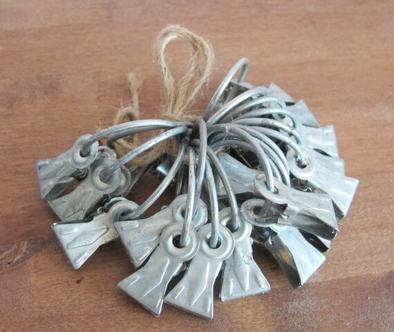 Vintage Large Curtain Clips Set Of 19 Soviet Curtain Rings Etsy