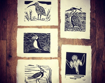 Bird Lino Print