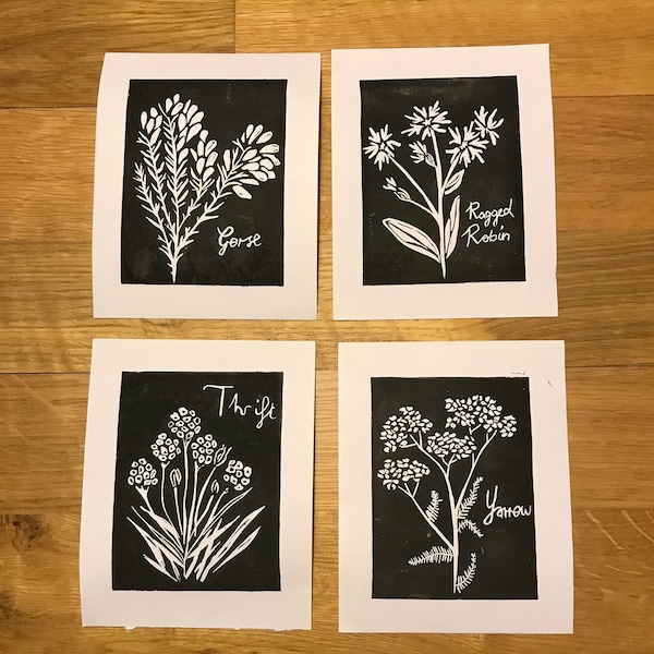 Imprimé lino fleurs écossais