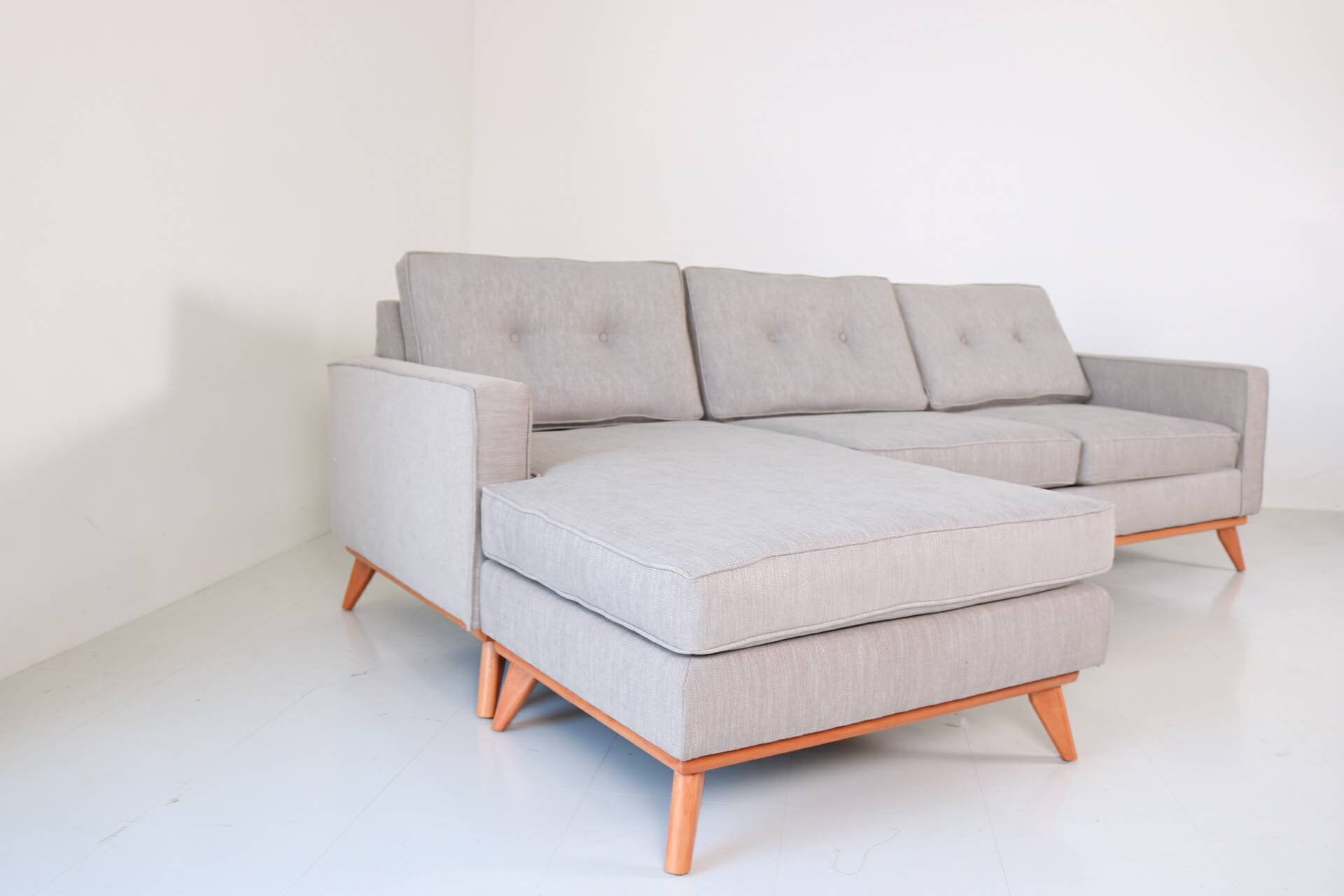 Mid Century Modern Danish Sofa Sectional Chaise reversible to Etsy
