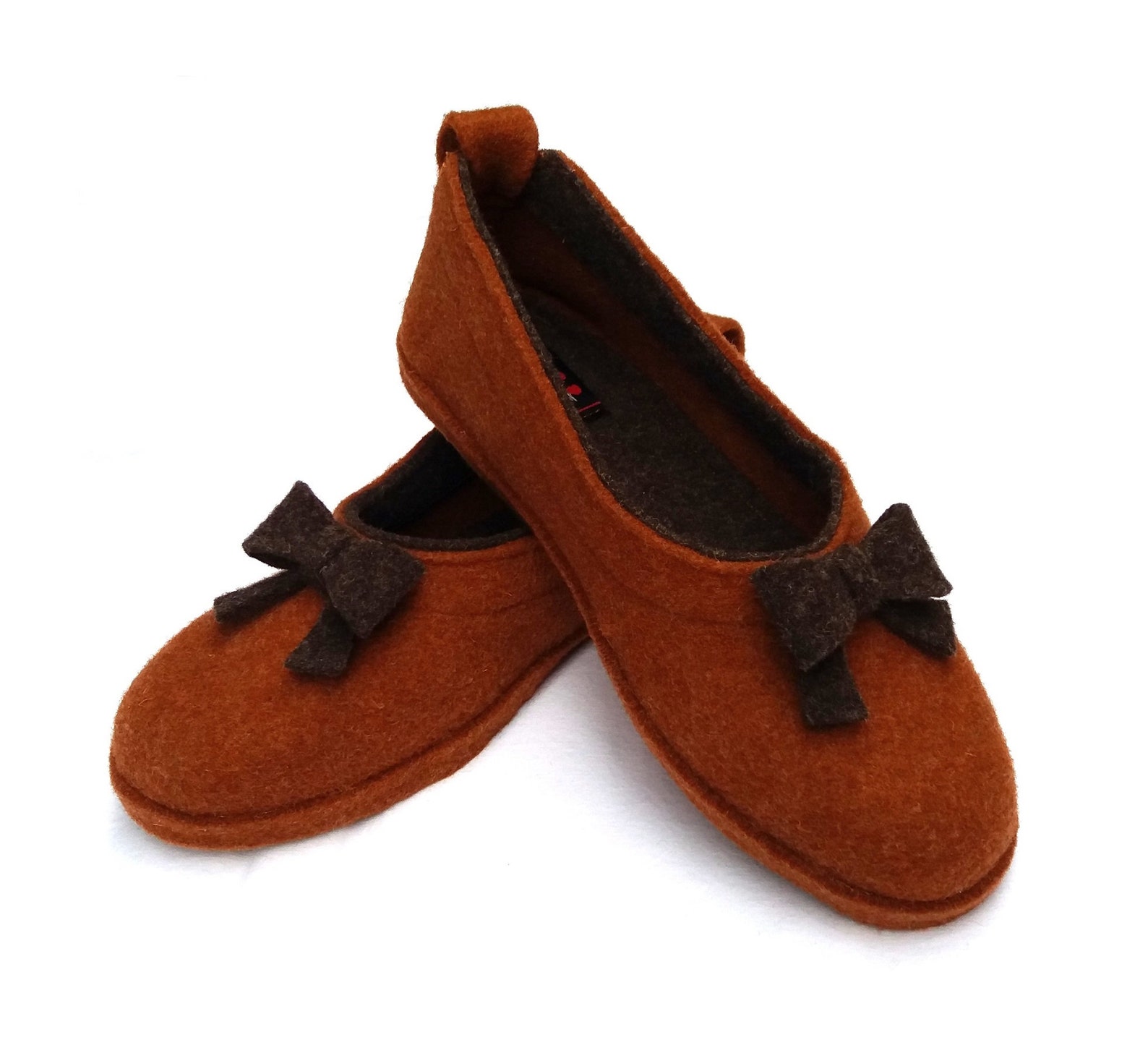 wool felt warm ballet flat slippers ortica
