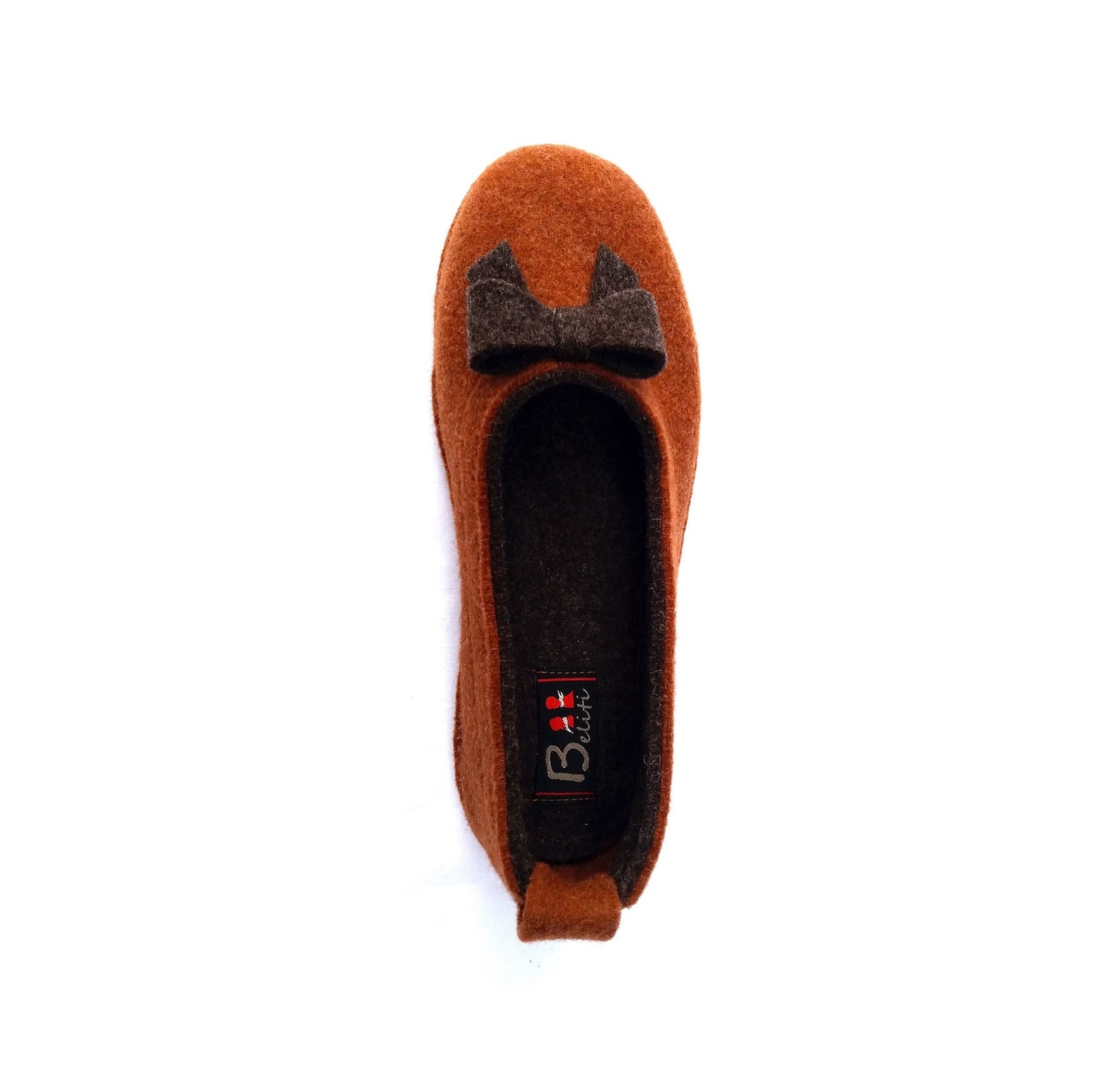 wool felt warm ballet flat slippers ortica
