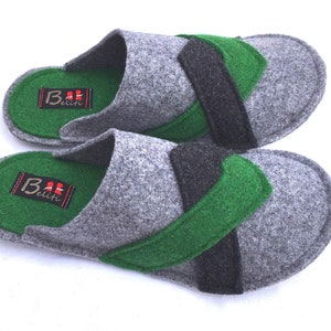 Pantuflas cálidas de fieltro de lana