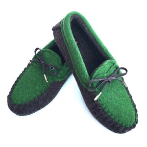 Wool Felt Warm Flat Moccasin Slippers
