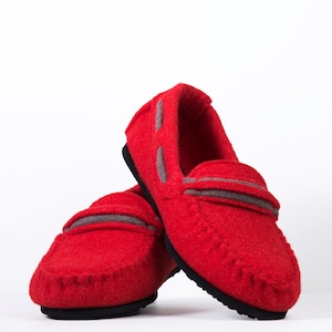 Wool Felt Warm Flat Moccasin Slippers