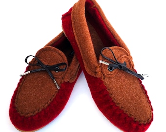 Wool Felt Warm Flat Moccasin Slippers