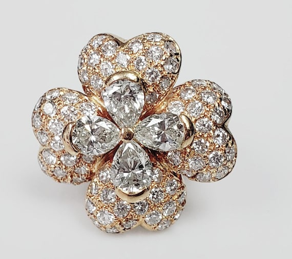 Unique 4.00ctw Diamond Heart Ring