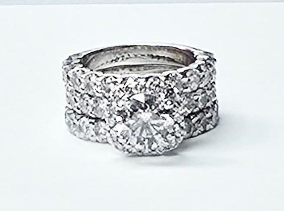 14k Over 8cts of REAL Diamonds!  Three Piece Diamond Bridal Set!!!
