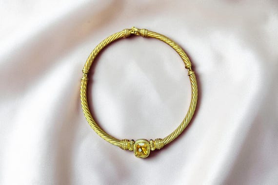 18k Yellow Gold David Yurman Twisted Cable Necklace Choker