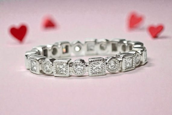 Unique Diamond Eternity Band Size 6.5