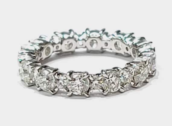 Unique 14kw Diamond Eternity Band 3.00ctw Finger Size 7