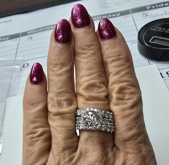 14k Over 8cts of REAL Diamonds!  Three Piece Diamond Bridal Set!!!