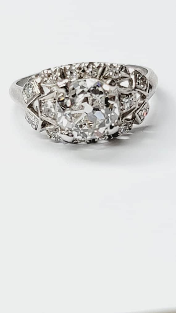 Vintage GIA 1.91CT Old European Cut Diamond Ring