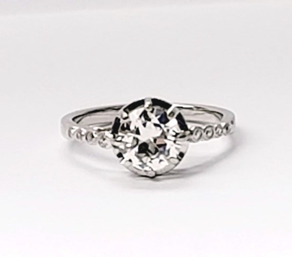 Vintage Platinum 1.06ct Old European Cut Diamond Solitaire Ring