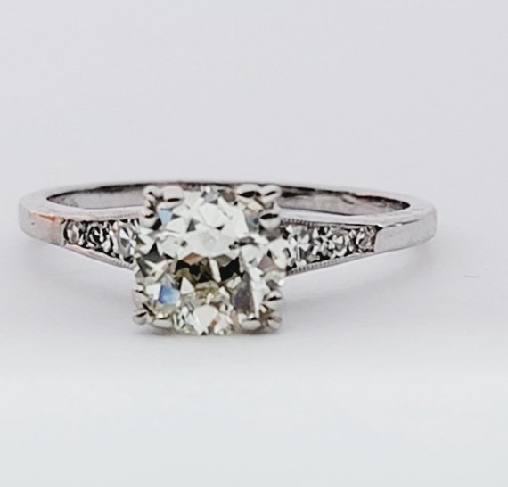 BEAUTIFUL & Simple Vintage 0.87ct Old European Cut Diamond Engagement Ring