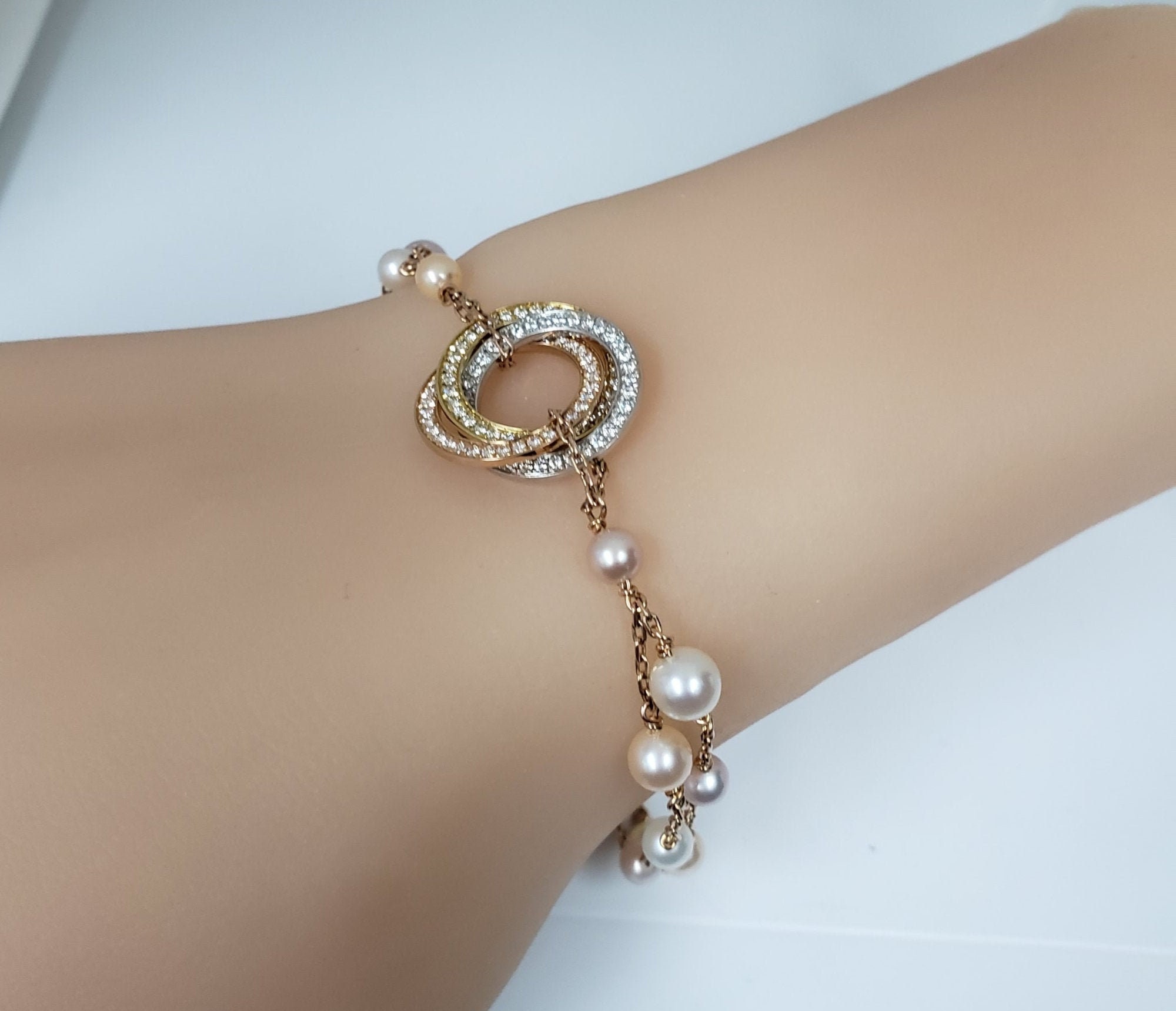 cartier trinity pearl bracelet